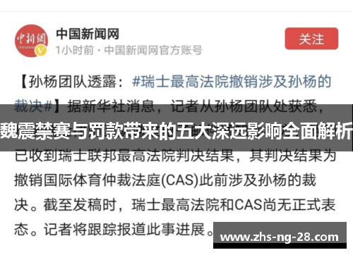 魏震禁赛与罚款带来的五大深远影响全面解析